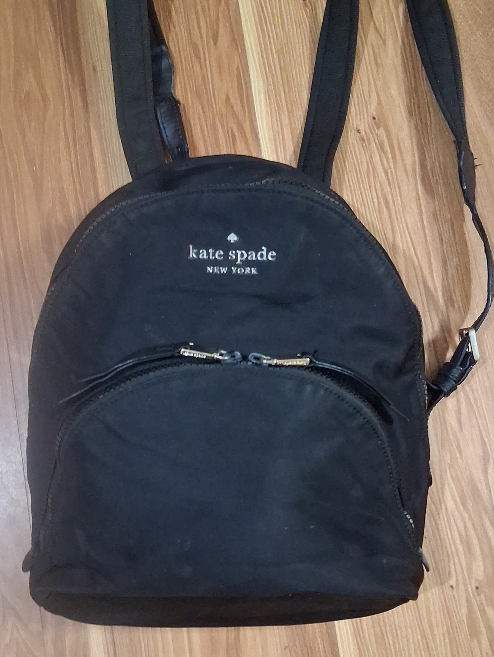 Kate  Spade black nylon backpack